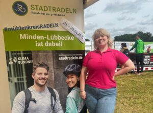 Emilia Scharner freut sich auf den Start des Stadtradelns im Mühlenkreis. Foto: privat