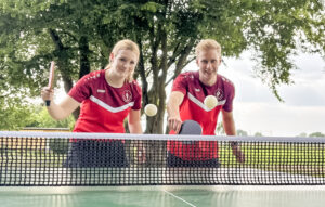 Tischtennis-Fans: Franziska Gruse und Jannik Mielke vom TTC Petershagen/Friedewalde. Foto: Jessica Höffner
