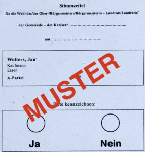 "Ja" oder "Nein" können die Wähler ankreuzen. Eine Enthaltung ist nicht möglich. Foto/Montage: ddm