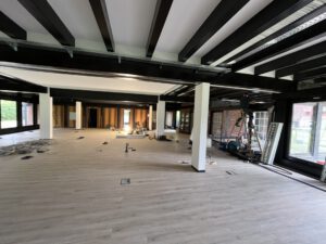 Die Arbeiten in Warmsen laufen auf Hochtouren. Ende August soll der 24/7-Supermarkt eröffnen. Foto: Enso eCommerce GmbH
