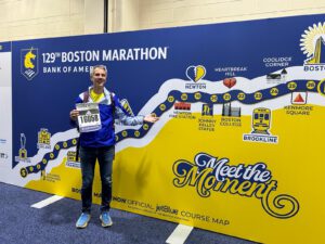 Jobst von Palomobini beim Boston-Marathon. Foto: privat