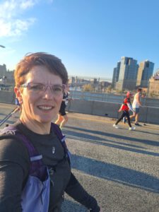 Nina Rohs während des Laufes in New York. Foto: privat