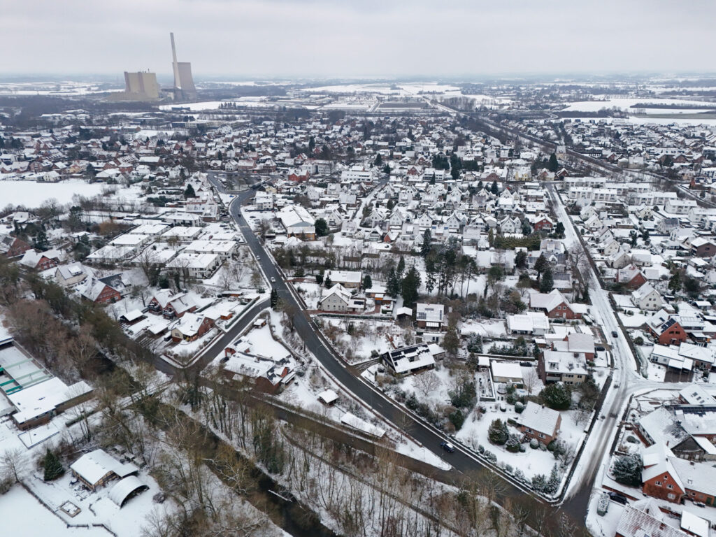 Winterlicher Blick auf Lahde. Foto: Krischi Meier