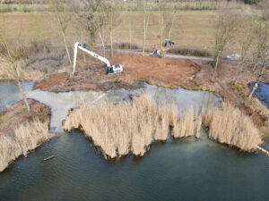 Renaturierungs-Maßnahme am Lahder Kiesteich. Foto: privat