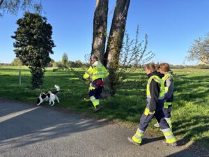 Ein Personenspürhund bei der Arbeit. Foto: Jessica Höffner