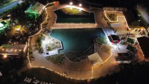 Die Beachparty in Großenvörde von oben. Archivfoto: privat