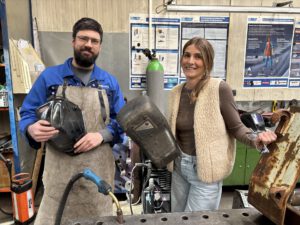 Metallbaumeister Niklas Wagner und Geschäftsführerin Marie Brase. Foto: Jessica Höffner